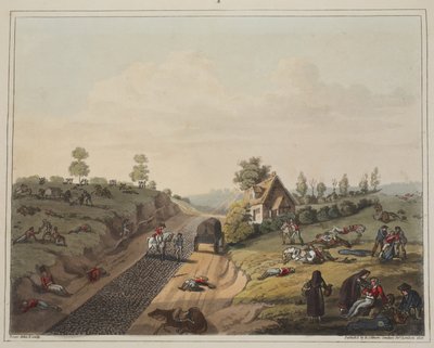 Veduta del cottage di Valette, con la strada a sinistra che porta a Frischermont da James Rouse